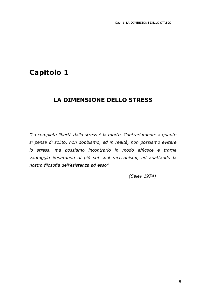 Anteprima della tesi: La dimensione dello stress nel personale sanitario impegnato nel dispatch telefonico nelle A.A.T. 118 Lombarde: ricerca di un modello di supporto, Pagina 5