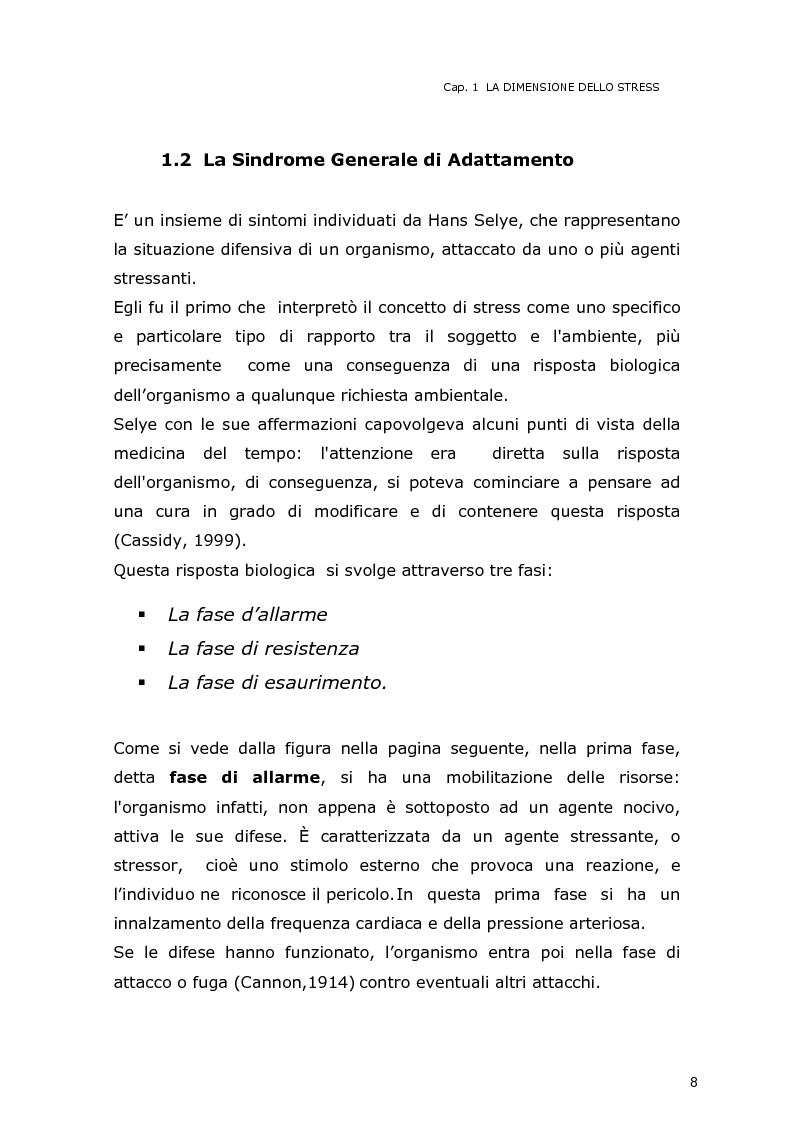 Anteprima della tesi: La dimensione dello stress nel personale sanitario impegnato nel dispatch telefonico nelle A.A.T. 118 Lombarde: ricerca di un modello di supporto, Pagina 7