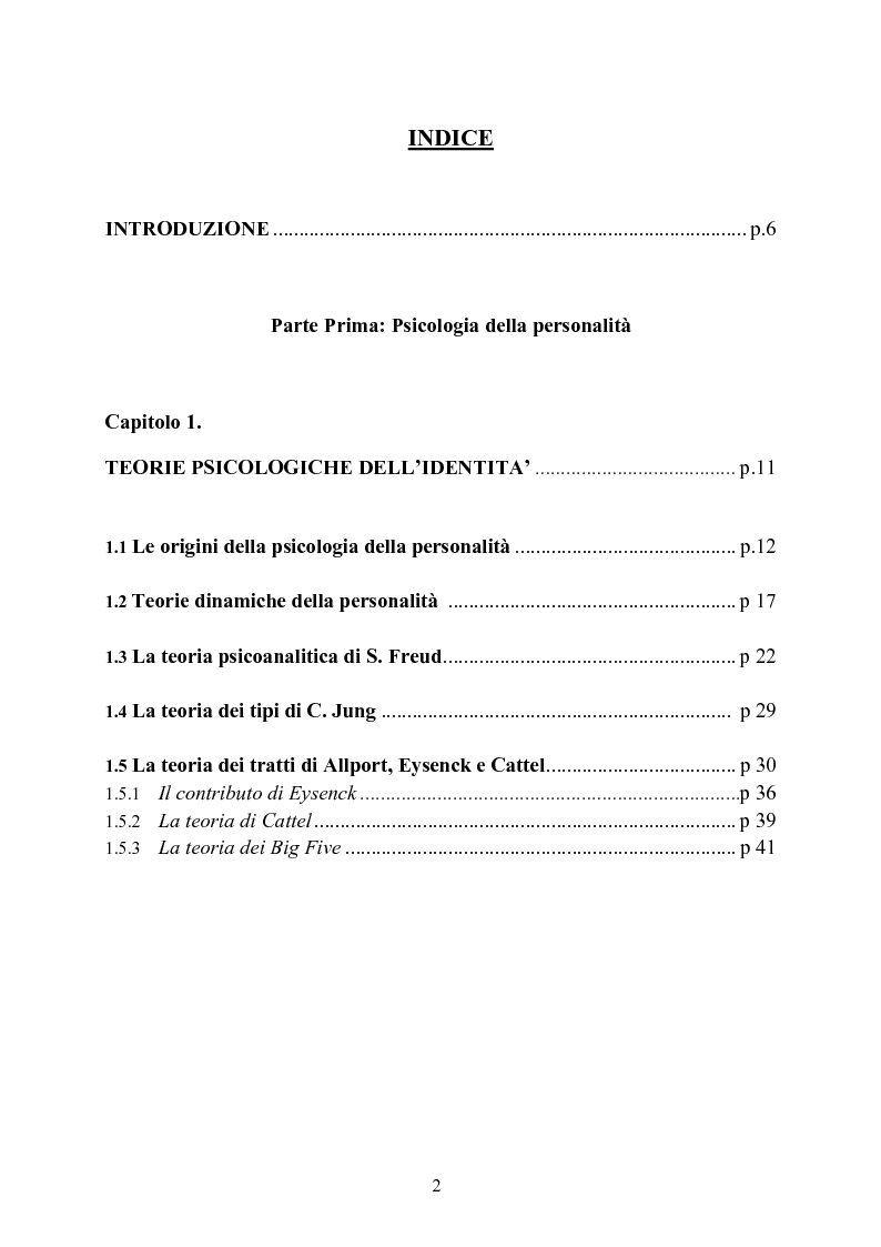 Le figure dell'identità - Indice - Pagina 1 di 3