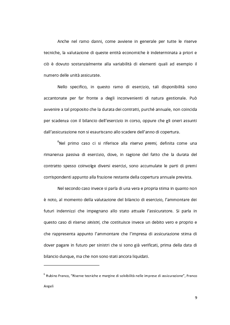 Anteprima della tesi: Metodi di valutazione per la stima della riserva sinistri, Pagina 8