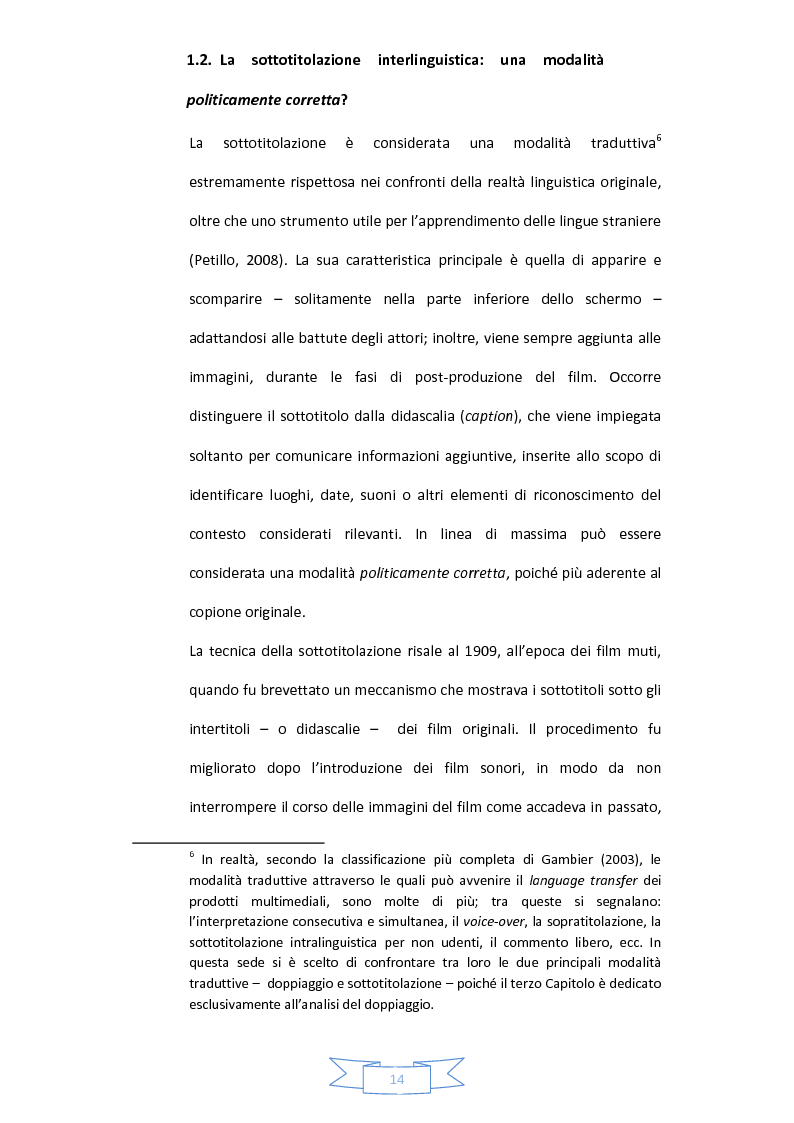 Anteprima della tesi: Tradurre per il cinema: standard accuratezza e target audience. Un'analisi comparativa attraverso la filmografia di Woody Allen., Pagina 11
