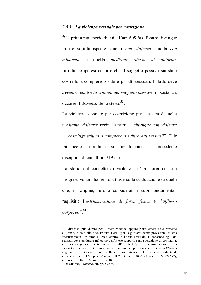 Estratto dalla tesi: La pena della violenza e nella violenza sessuale