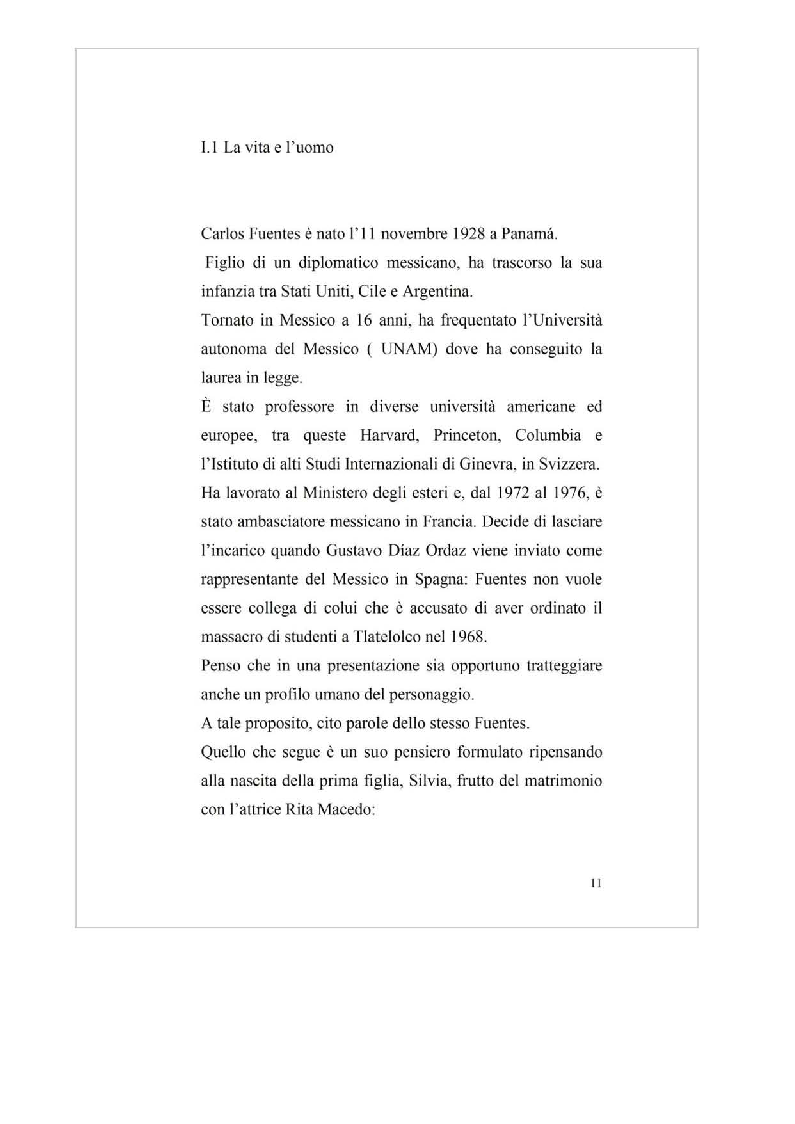 Anteprima della tesi: La messicanità in Carlos Fuentes, Pagina 8