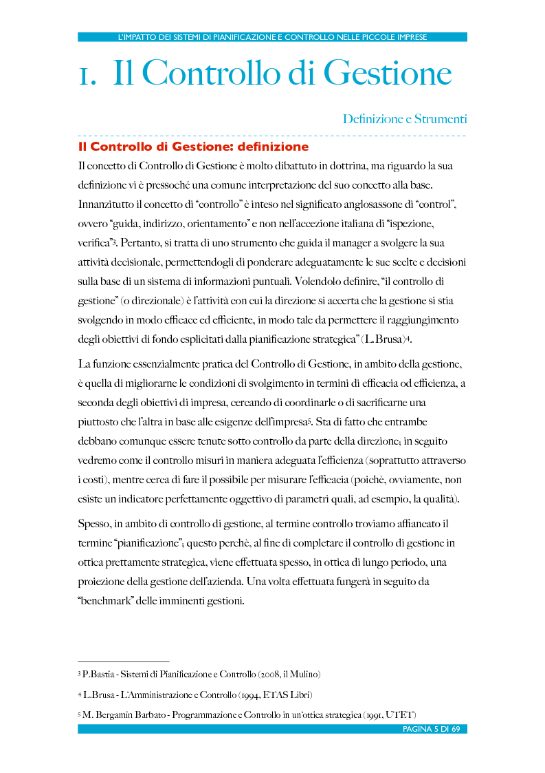 Anteprima della tesi: L'impatto dei Sistemi di Pianificazione e Controllo nelle PMI, Pagina 6