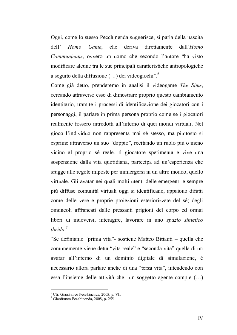 Anteprima della tesi: The Sims Legacy. Le trasformazioni dell'identità nell'epoca contemporanea., Pagina 5