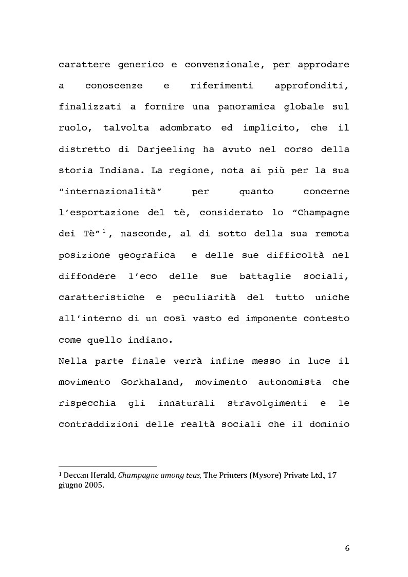 Anteprima della tesi: Economia coloniale e sfruttamento in India nel XX sec. Un caso particolare: la regione del Darjeeling., Pagina 4