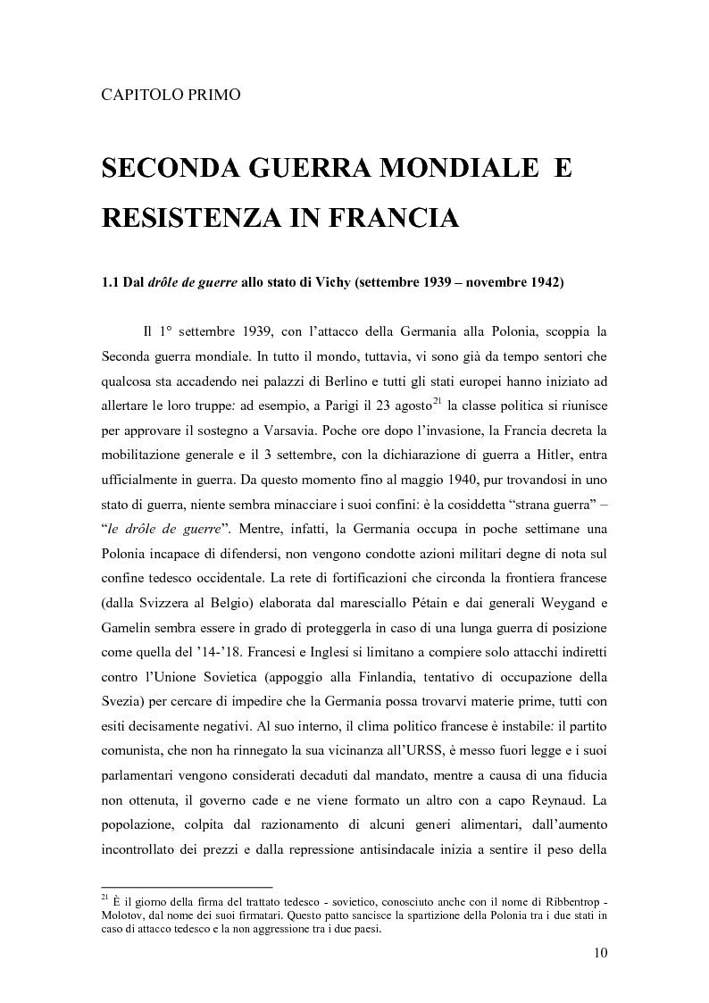 Anteprima della tesi: Vercors: le diverse forme della Resistenza attraverso una lettura dei romanzi, Pagina 11