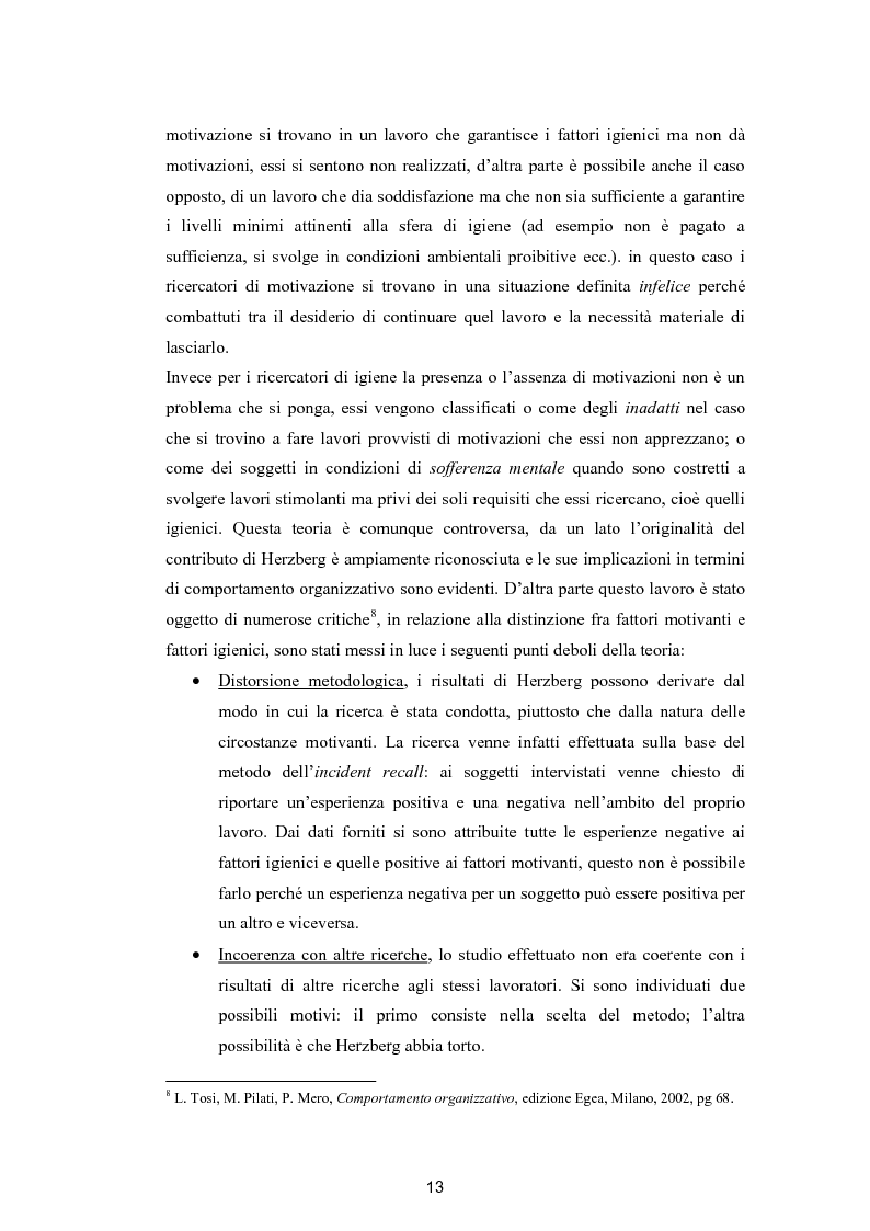 Estratto dalla tesi: I processi motivazionali in una ASL: il caso di Lecce