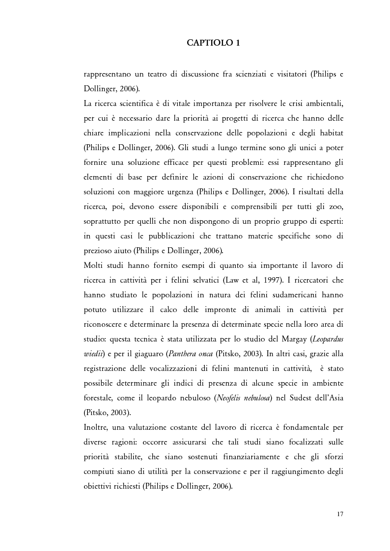 Anteprima della tesi: Il comportamento di "Panthera leo" nel nuovo exhibit naturalistico del Giardino Zoologico di Pistoia, Pagina 8