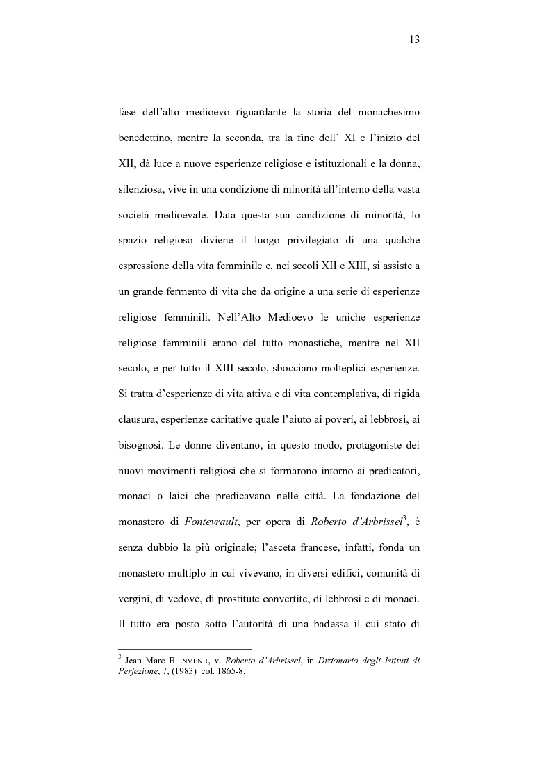 Anteprima della tesi: I frati minori e la cura monialium nella vicenda di Chiara d'Assisi e la comunità di san Damiano, Pagina 10