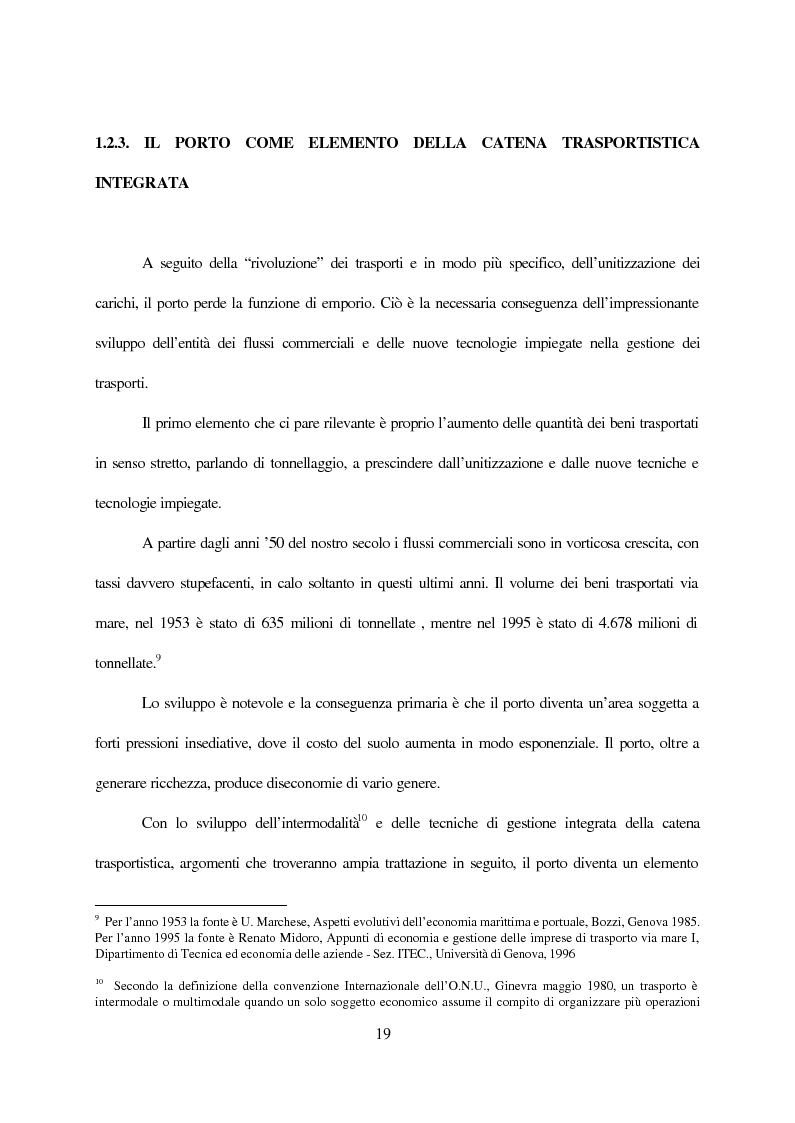 Anteprima della tesi: Inland terminals, interporti, distriparks come fattori di organico sviluppo decentrato del territorio e dell'economia dei trasporti, Pagina 12