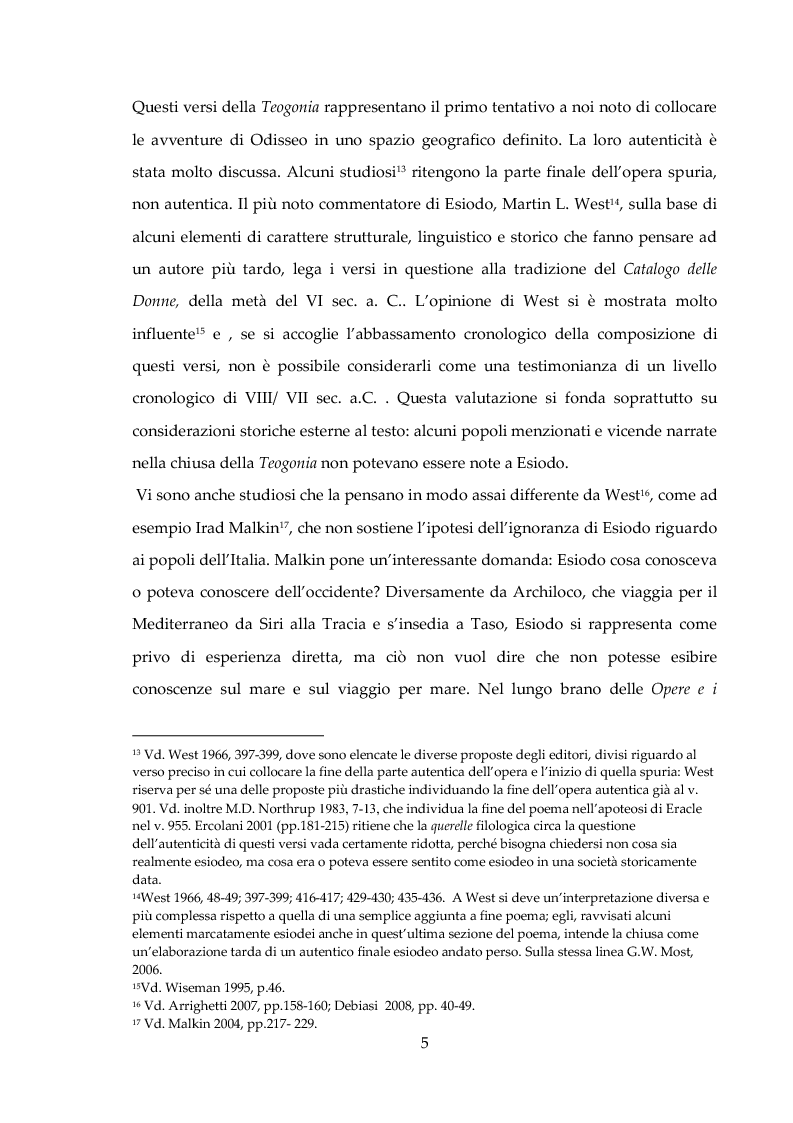 Anteprima della tesi: Odisseo ad Alessandria: la ricomposizione del mito e della figura dell'eroe omerico nella prima età ellenistica, Pagina 7