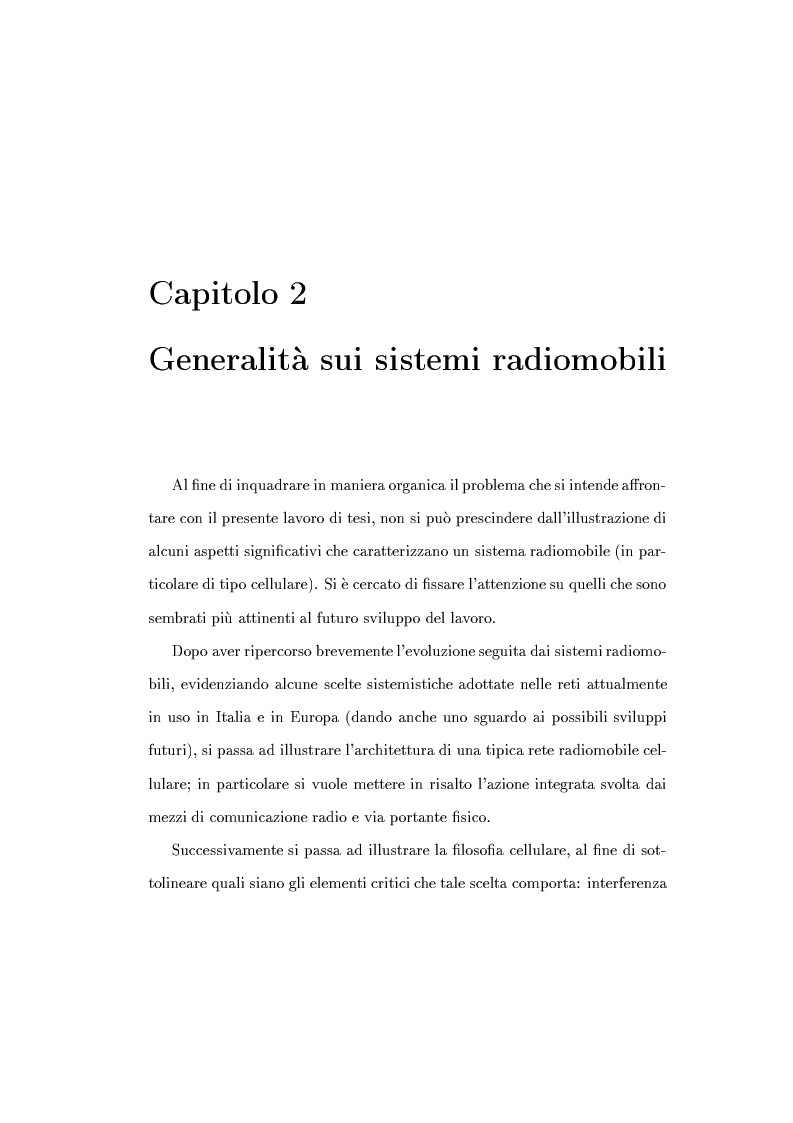 Anteprima della tesi: Caratterizzazione della probabilità di fuori servizio in una rete radiomobile cellulare, Pagina 12