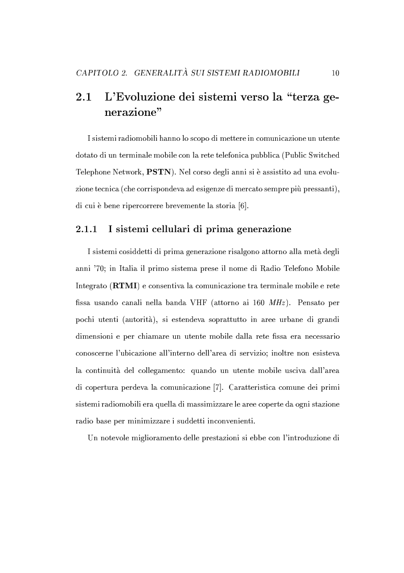 Anteprima della tesi: Caratterizzazione della probabilità di fuori servizio in una rete radiomobile cellulare, Pagina 14