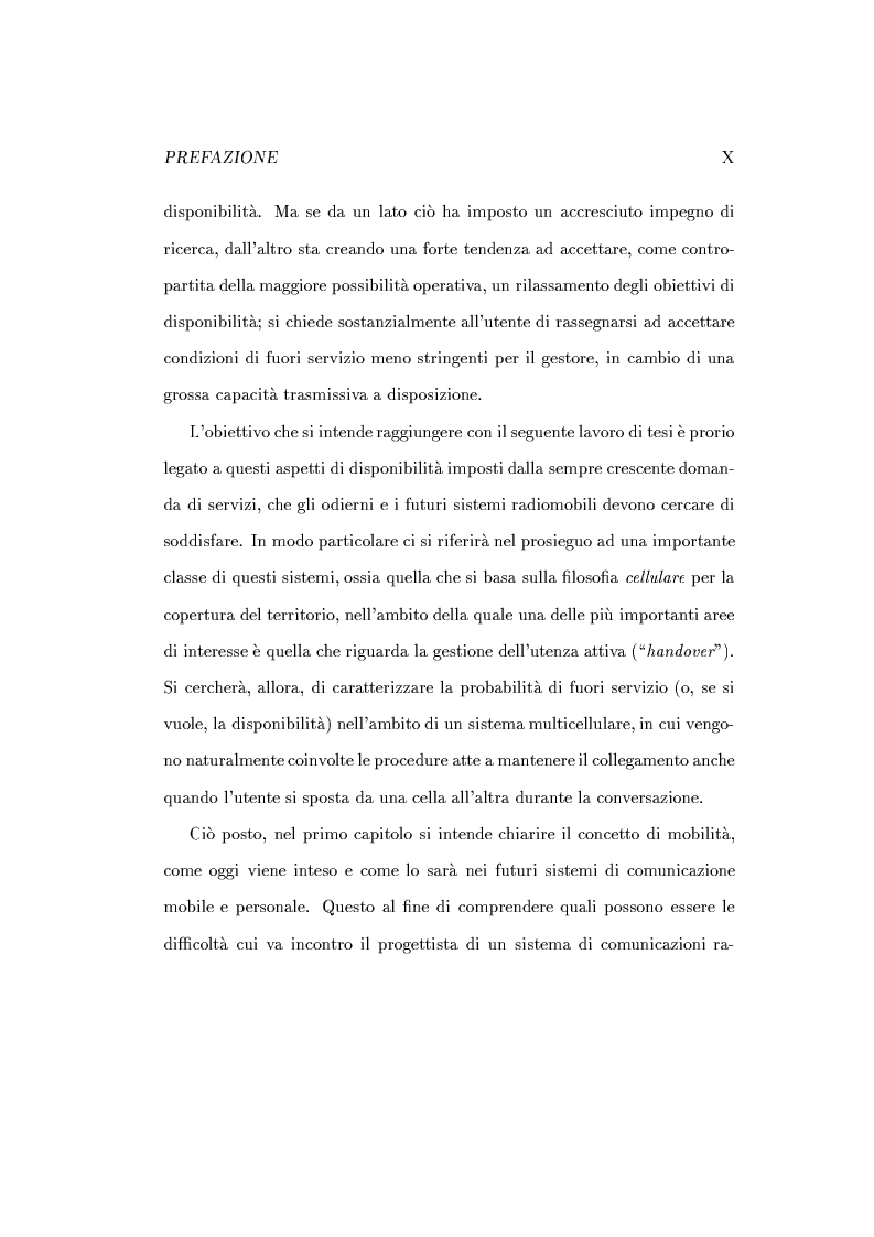Anteprima della tesi: Caratterizzazione della probabilità di fuori servizio in una rete radiomobile cellulare, Pagina 2
