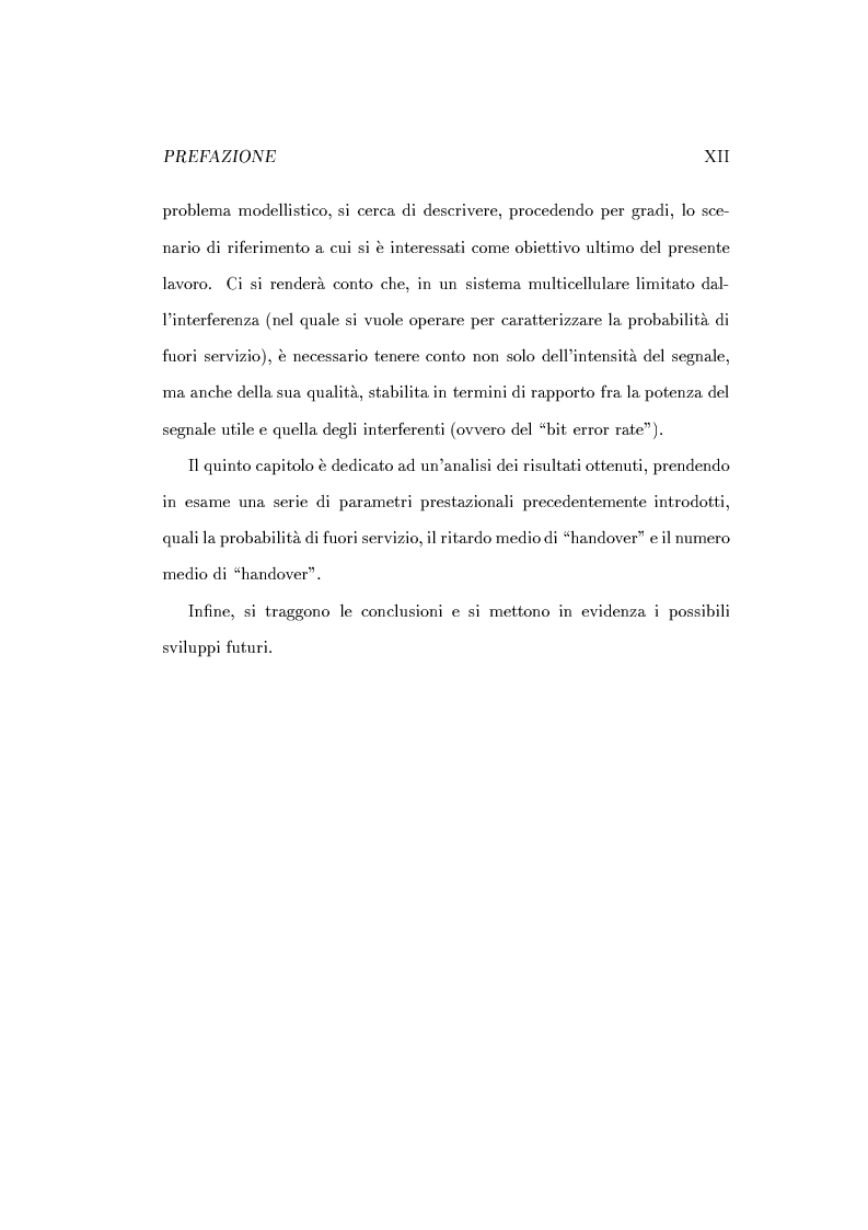 Anteprima della tesi: Caratterizzazione della probabilità di fuori servizio in una rete radiomobile cellulare, Pagina 4