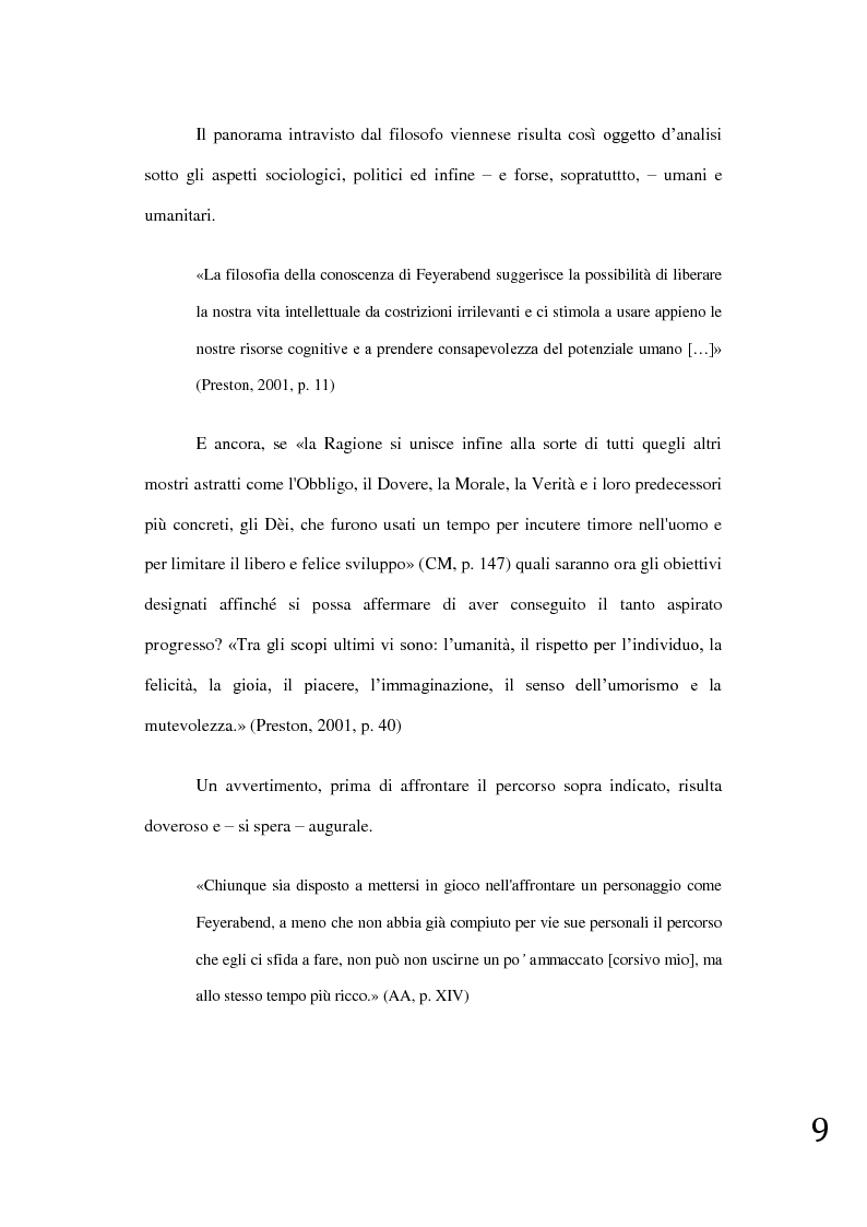 Anteprima della tesi: Paul K. Feyerabend: un teatro di ricerca, democrazia e umanitarismo, Pagina 6