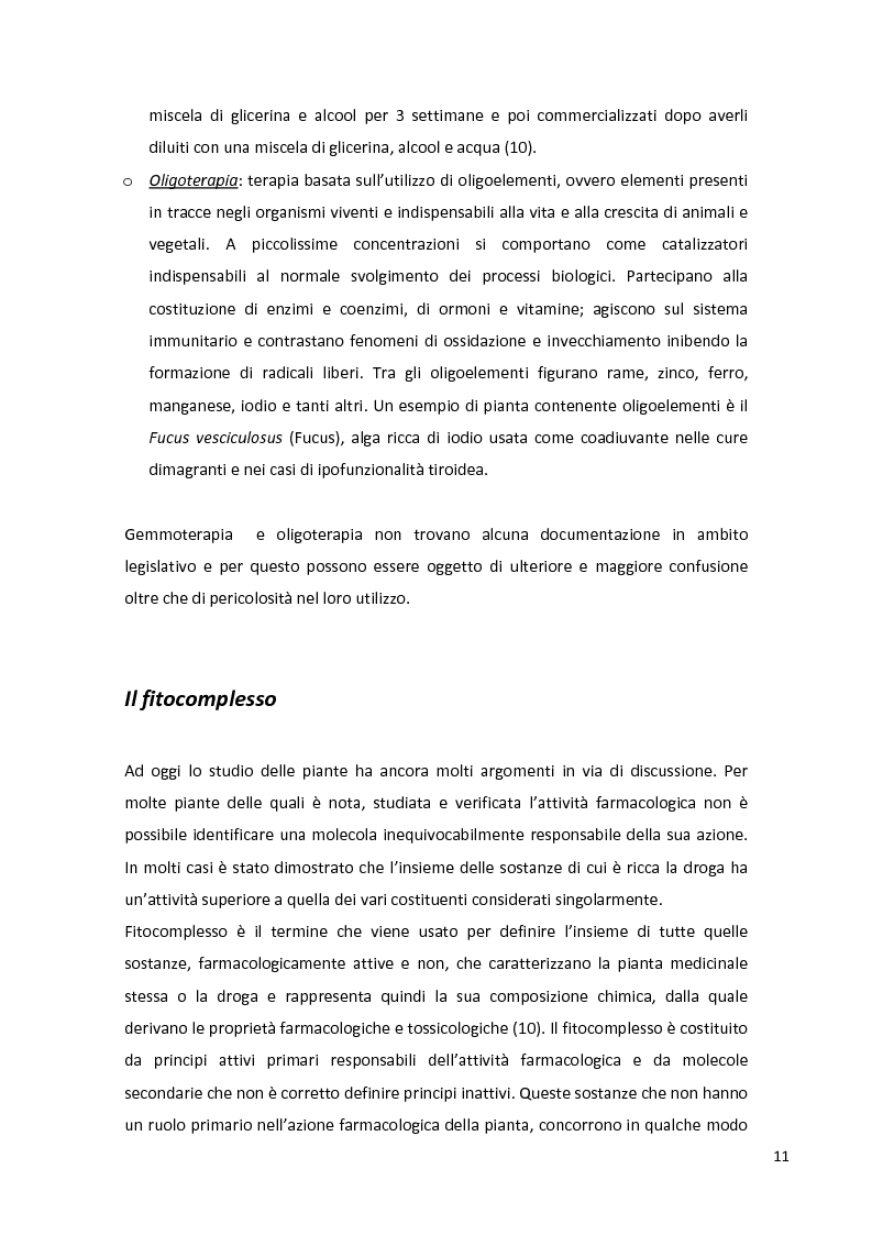 Anteprima della tesi: Fitopreparazione in farmacia: allestimento, controllo di qualità e studio di stabilità, Pagina 9