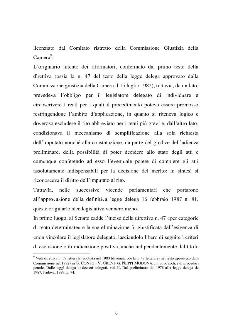 Anteprima della tesi: Il rito abbreviato. Evoluzione dalla legge Carotti ad oggi, Pagina 5