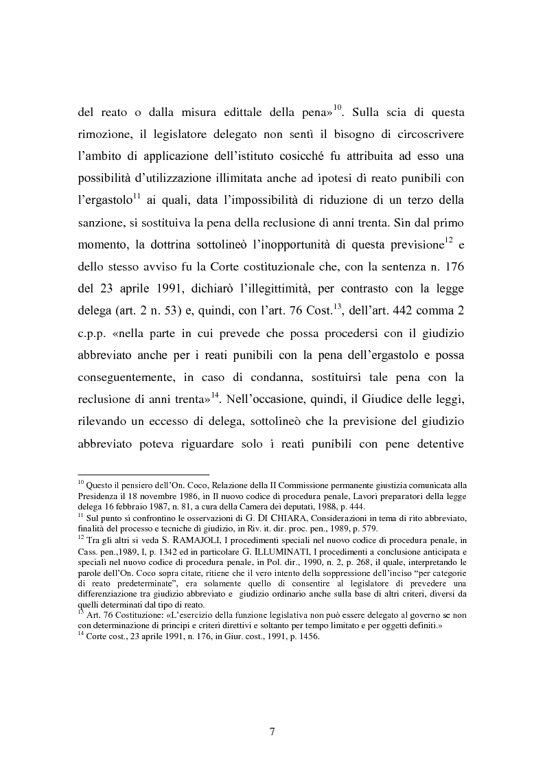 Anteprima della tesi: Il rito abbreviato. Evoluzione dalla legge Carotti ad oggi, Pagina 6