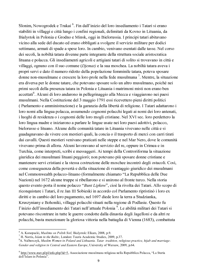 Anteprima della tesi: La diffusione dell'Islam in Polonia dalle origini ad oggi., Pagina 5