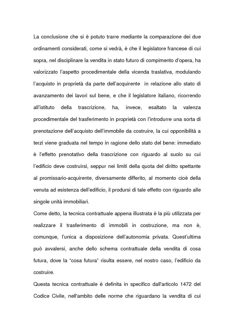 Anteprima della tesi: I contratti relativi ad edifici in corso di costruzione: preliminare di vendita, vendita di cosa futura, appalto, Pagina 11