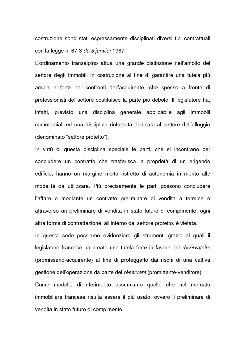 Anteprima della tesi: I contratti relativi ad edifici in corso di costruzione: preliminare di vendita, vendita di cosa futura, appalto, Pagina 2
