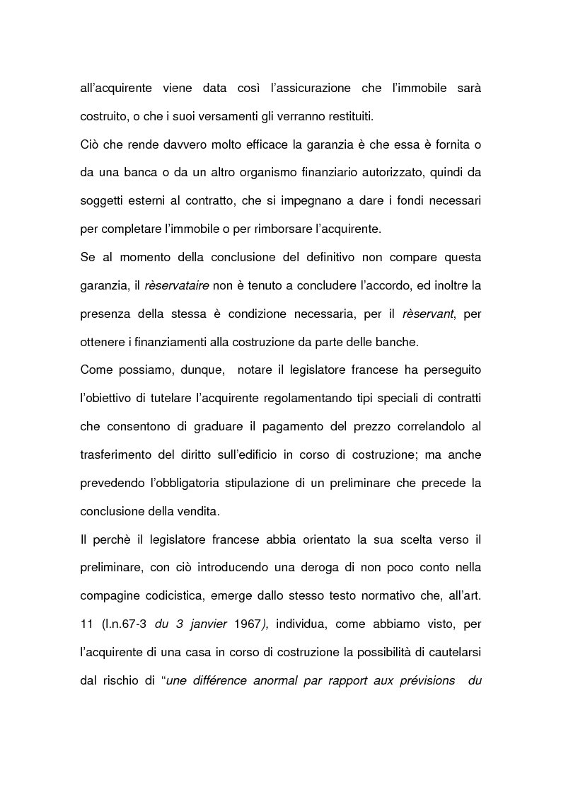 Anteprima della tesi: I contratti relativi ad edifici in corso di costruzione: preliminare di vendita, vendita di cosa futura, appalto, Pagina 5