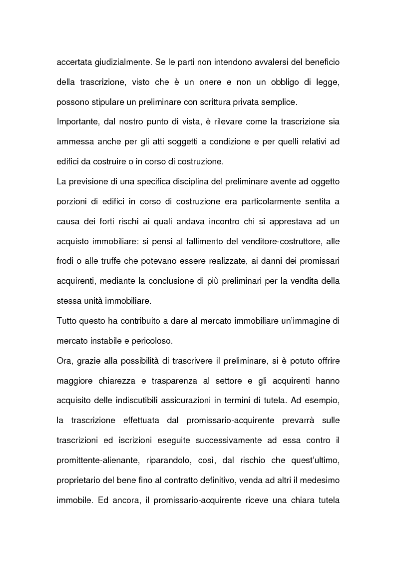 Anteprima della tesi: I contratti relativi ad edifici in corso di costruzione: preliminare di vendita, vendita di cosa futura, appalto, Pagina 9