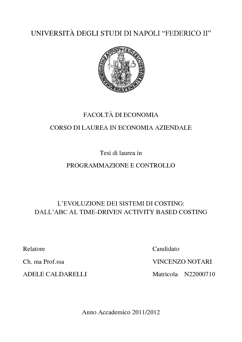 Tesi Di Laurea Triennale Economia Aziendale Argomenti
