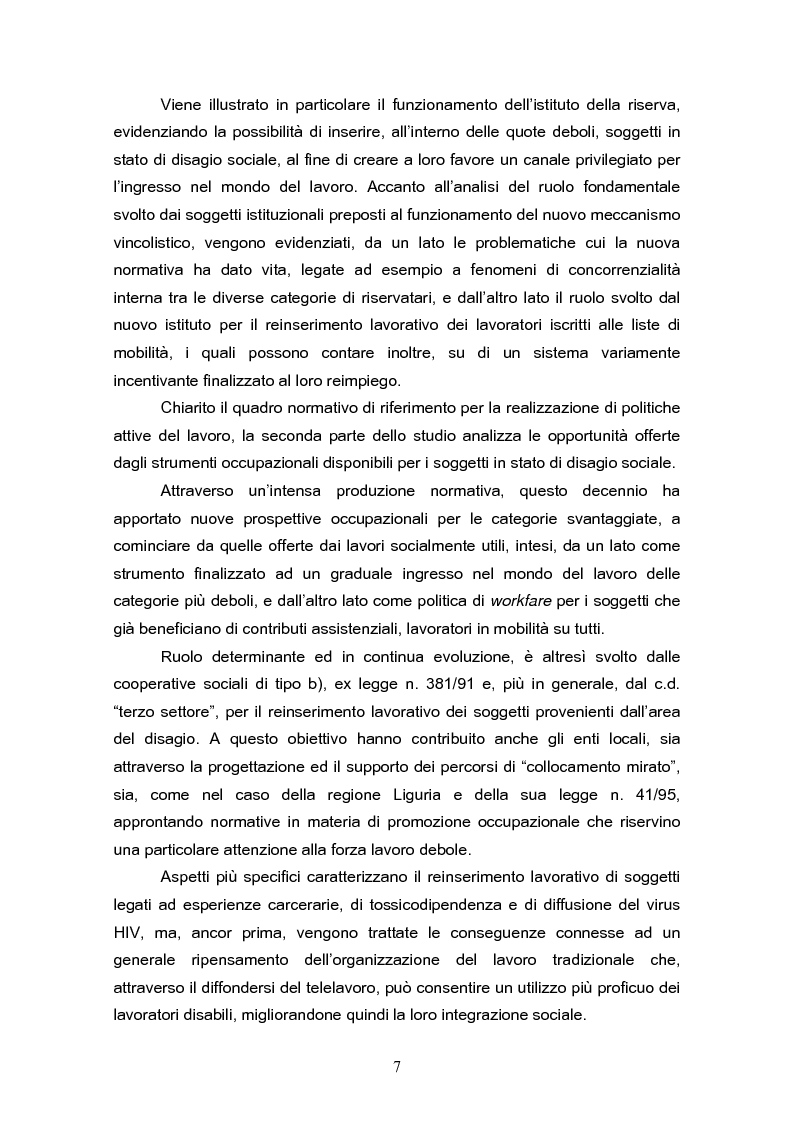Anteprima della tesi: Il reinserimento lavorativo dei soggetti in stato di disagio sociale, Pagina 3