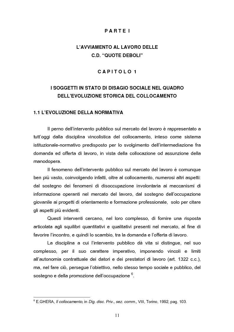 Anteprima della tesi: Il reinserimento lavorativo dei soggetti in stato di disagio sociale, Pagina 7