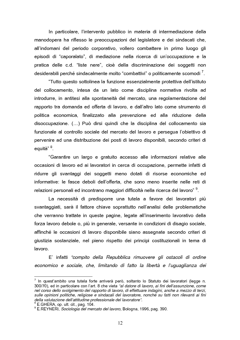 Anteprima della tesi: Il reinserimento lavorativo dei soggetti in stato di disagio sociale, Pagina 8