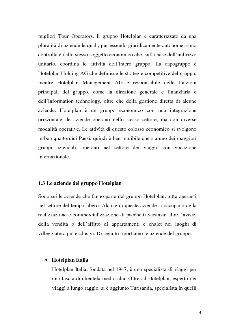 Anteprima della tesi: Il turismo sostenibile: l'esperienza del gruppo Hotelplan, Pagina 5