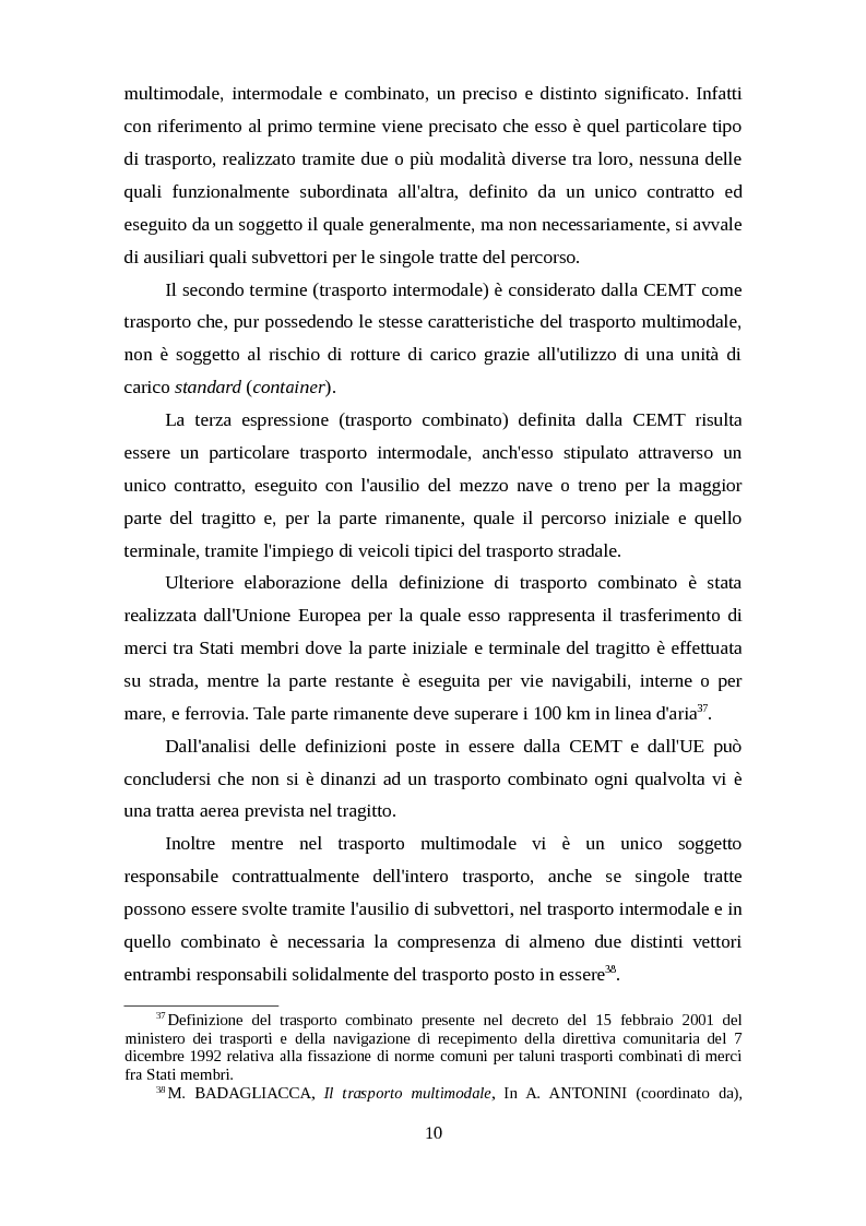 Estratto dalla tesi: Il trasporto multimodale