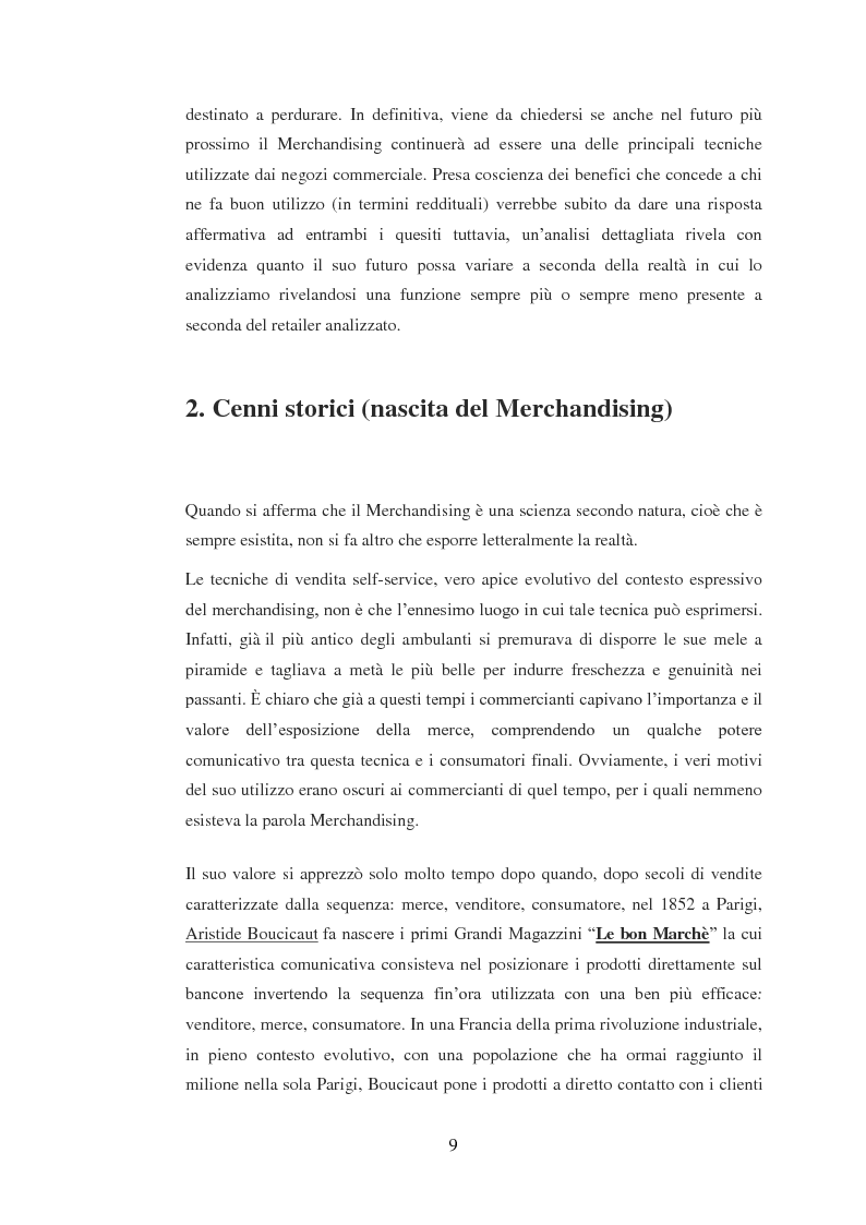 Estratto dalla tesi: Mechandising, punto di forza di Unicoop Firenze