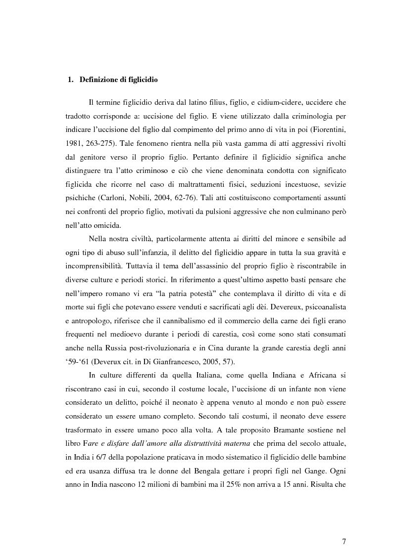 Anteprima della tesi: Ipotesi psicodinamica del figlicidio: Psicosi maniaco-depressiva e distruttività materna, Pagina 4