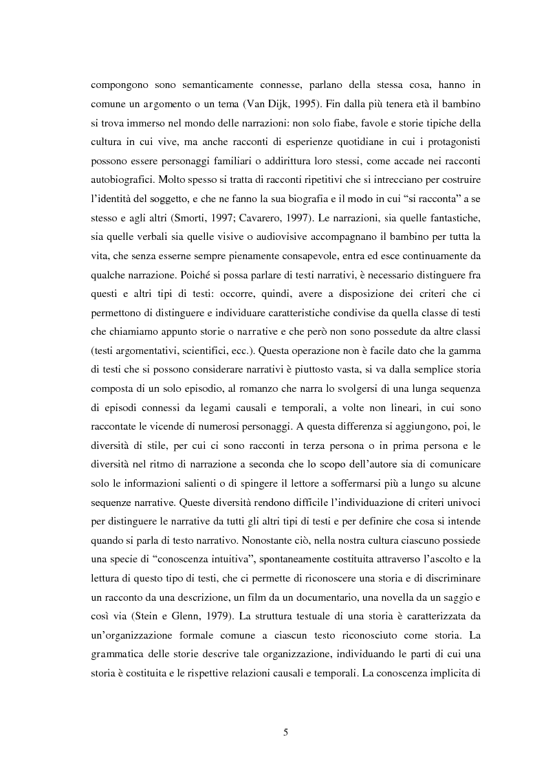 Anteprima della tesi: La Comprensione del Testo Orale in Bambini con Regolare Sviluppo del Linguaggio e Bambini con Disturbo Specifico del Linguaggio: quali differenze?, Pagina 5