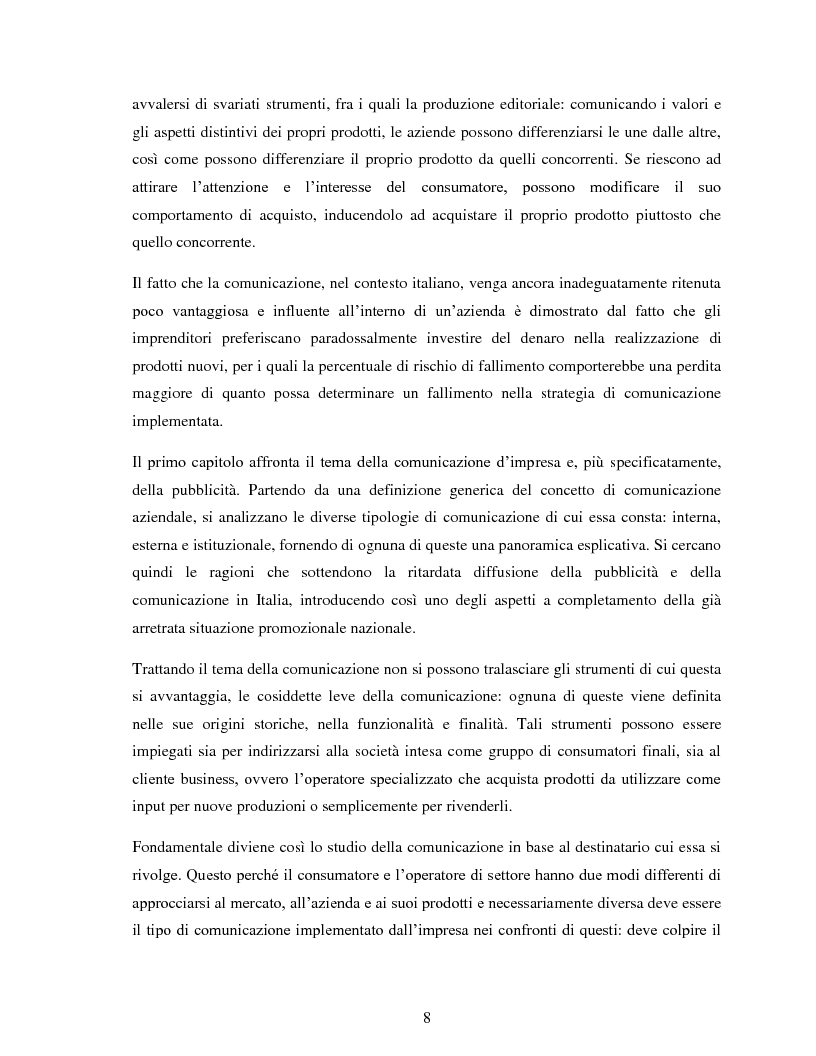 Anteprima della tesi: Comunicazione e impresa: attori, canali e processi editoriali al servizio del business. Case study: "Fruitbook", Pagina 3