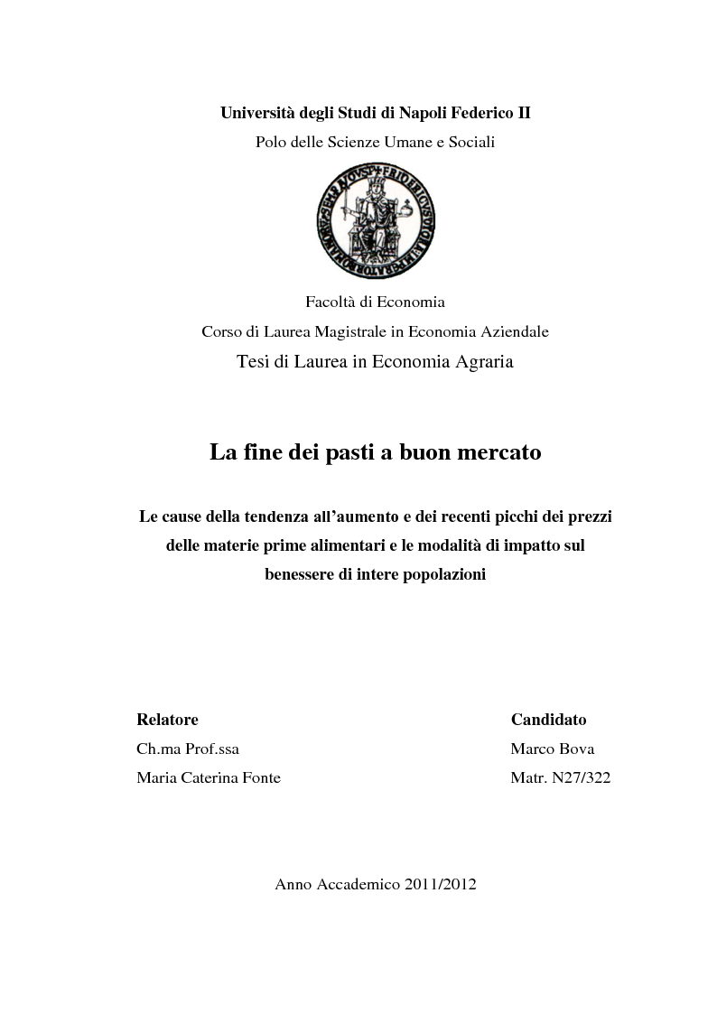 Università Degli Studi Di Napoli Federico Ii Facoltà Di Economia