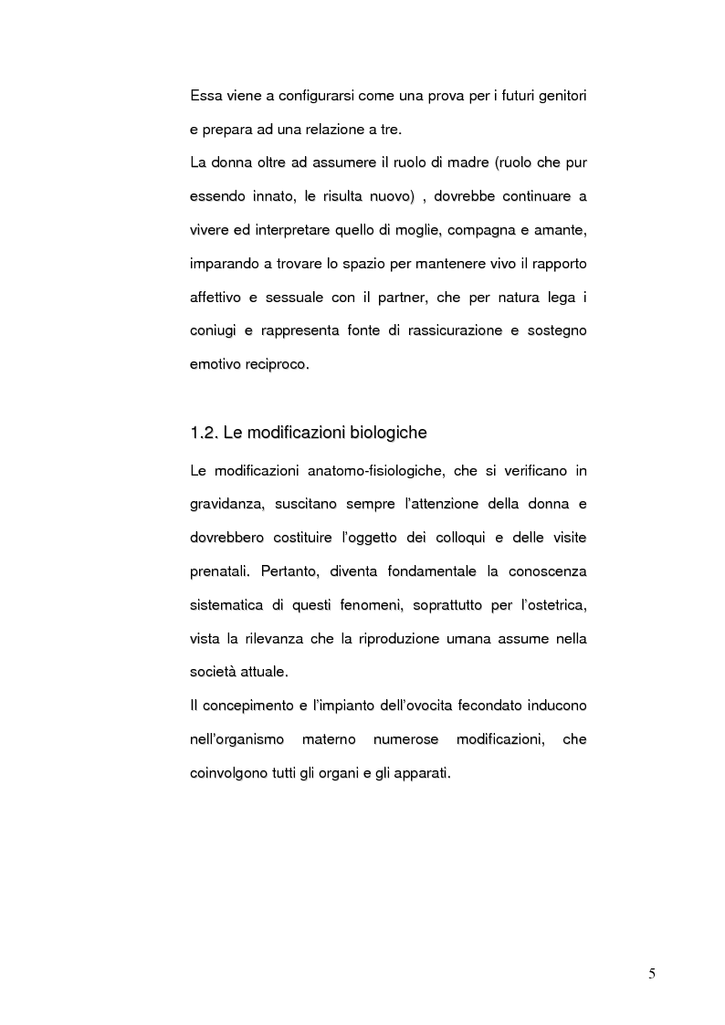 Anteprima della tesi: Benessere psicofisico, relazione di coppia e sessualità in gravidanza. L'Ostetrica e il Counselling sessuologico sulla base di una indagine conoscitiva., Pagina 6