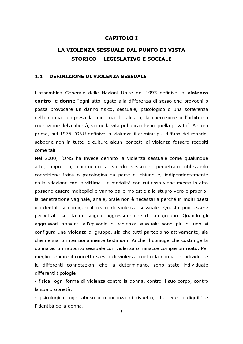 Anteprima della tesi: La gestione e l'approccio dell'infermiere forense alla donna vittima di abusi sessuali, Pagina 3