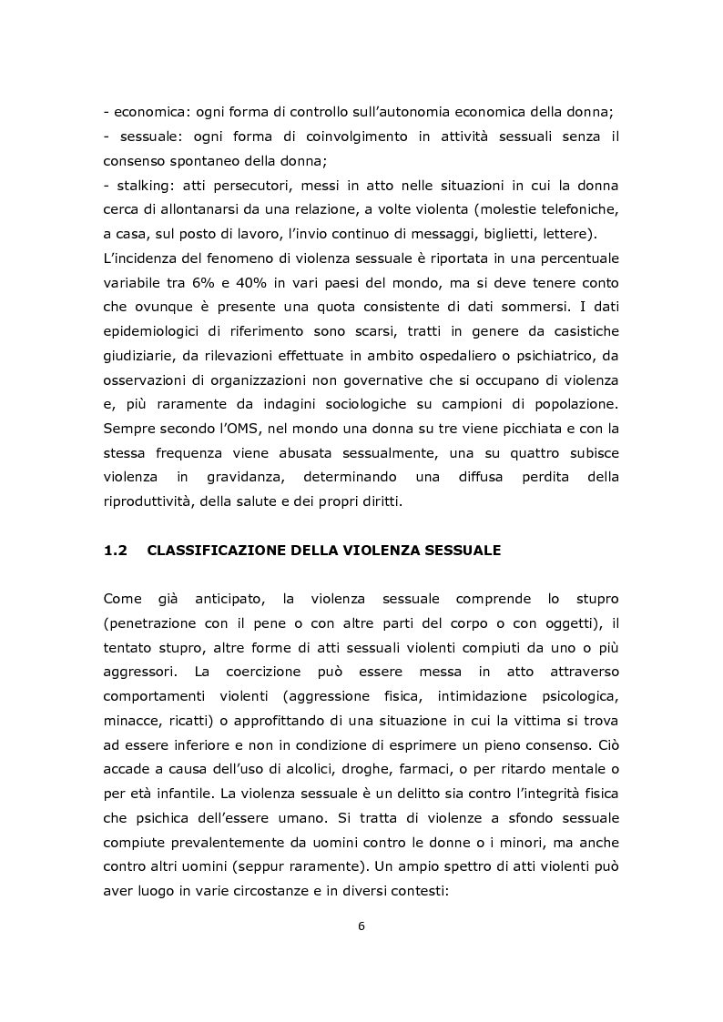 Anteprima della tesi: La gestione e l'approccio dell'infermiere forense alla donna vittima di abusi sessuali, Pagina 4