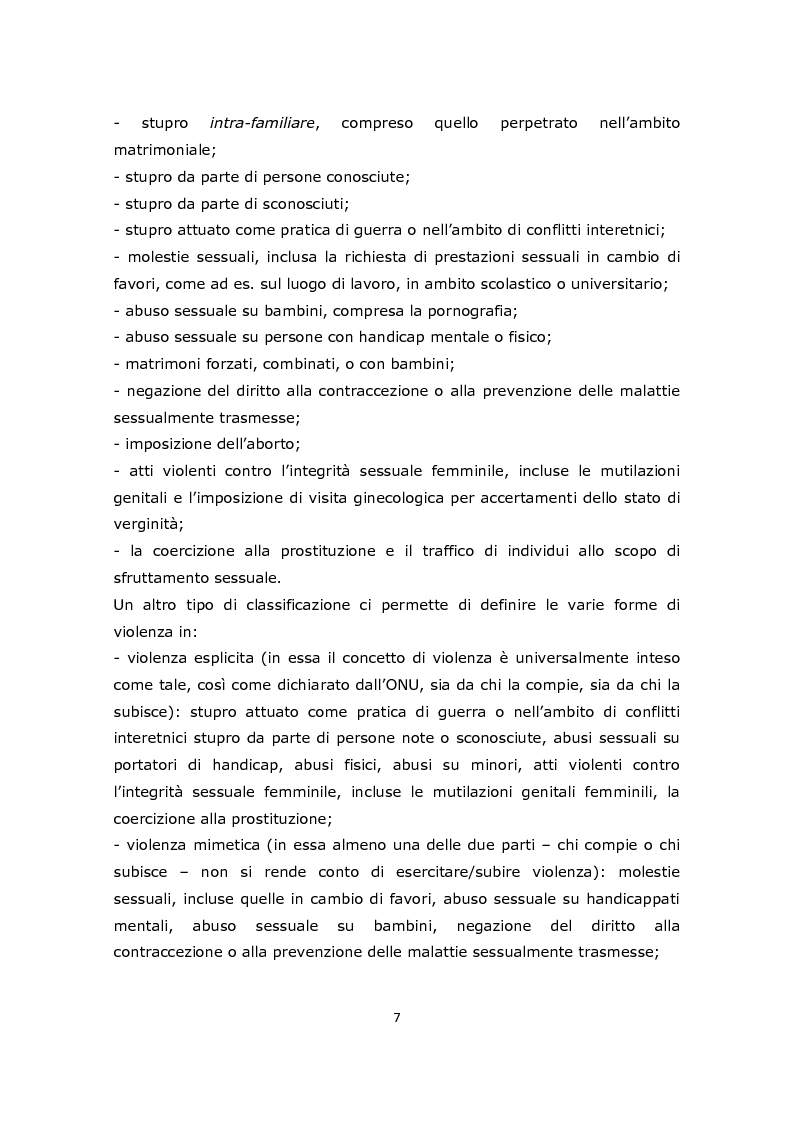 Anteprima della tesi: La gestione e l'approccio dell'infermiere forense alla donna vittima di abusi sessuali, Pagina 5