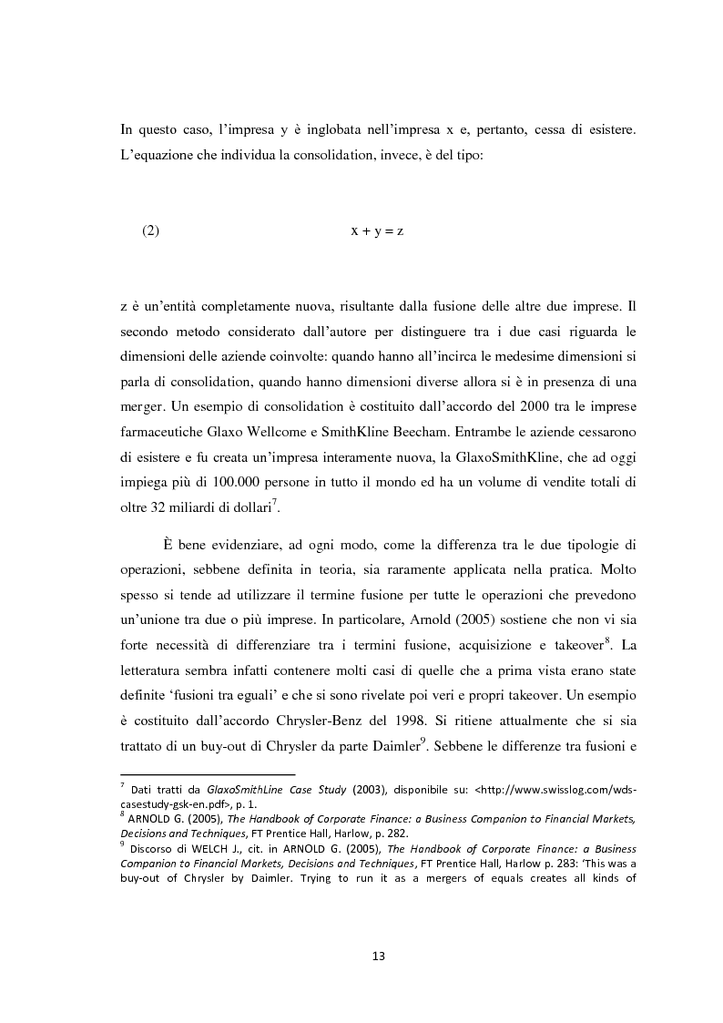 Anteprima della tesi: Fusioni e Acquisizioni: il caso Intesa Sanpaolo., Pagina 9
