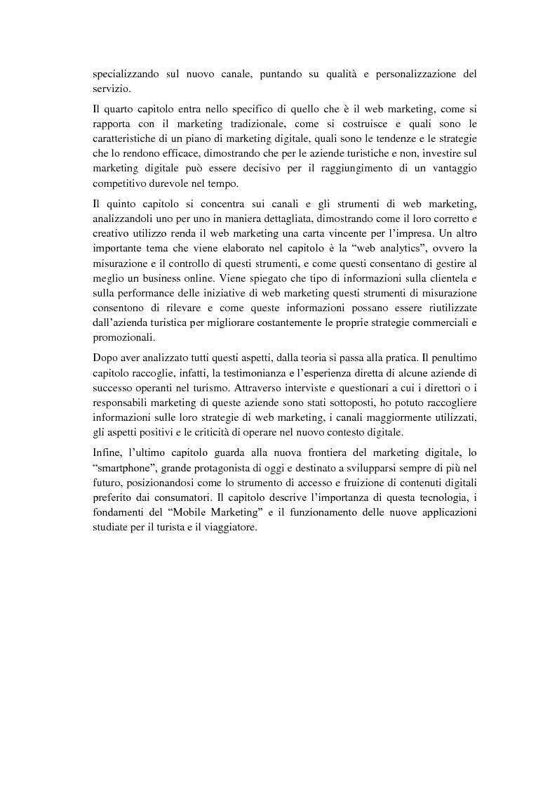 Anteprima della tesi: Il Web Marketing e la Vendita dei Servizi Turistici Online, Pagina 3