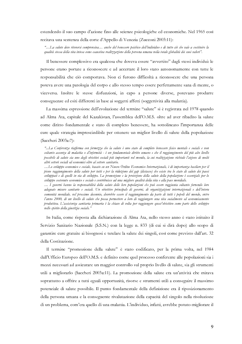 Anteprima della tesi: La comunicazione nelle aziende sanitarie. Il caso dell’Ospedale Riabilitativo di Alta Specializzazione di Motta di Livenza, Pagina 8