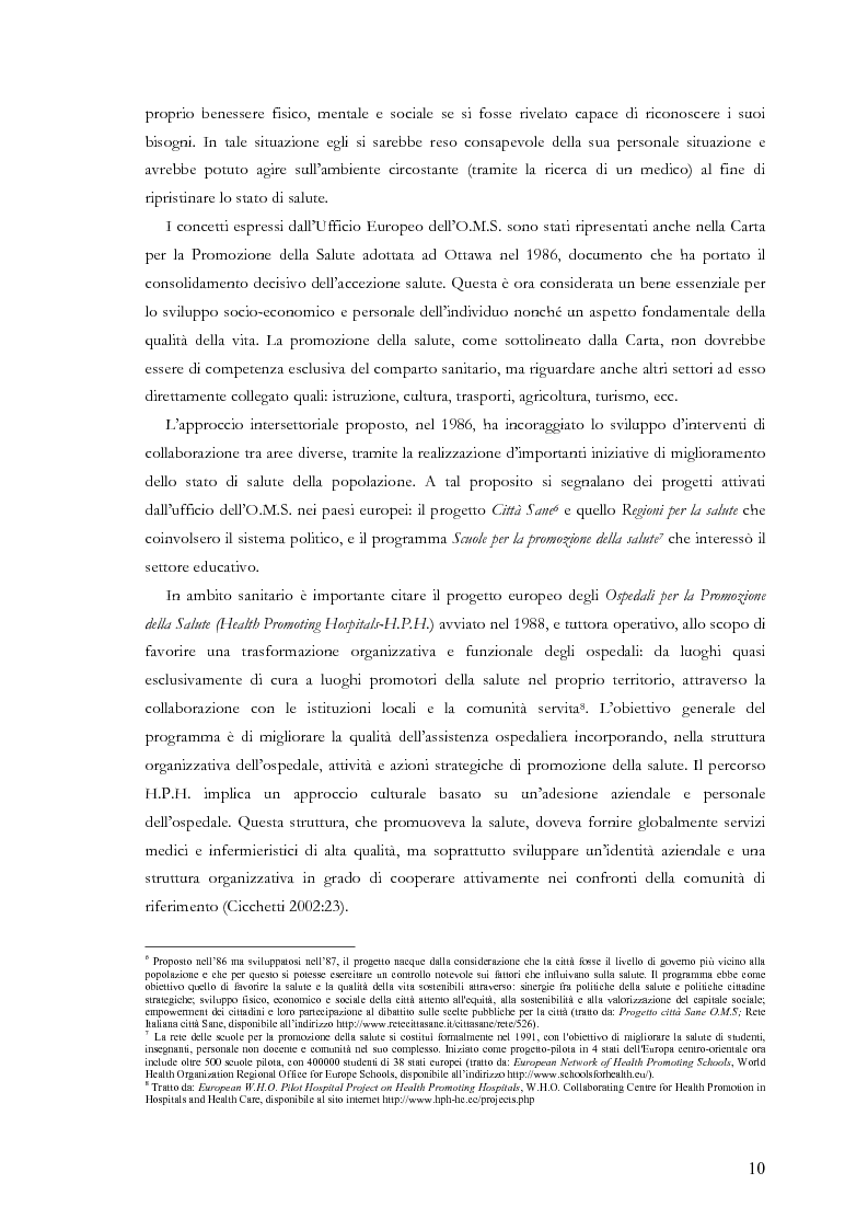 Anteprima della tesi: La comunicazione nelle aziende sanitarie. Il caso dell’Ospedale Riabilitativo di Alta Specializzazione di Motta di Livenza, Pagina 9