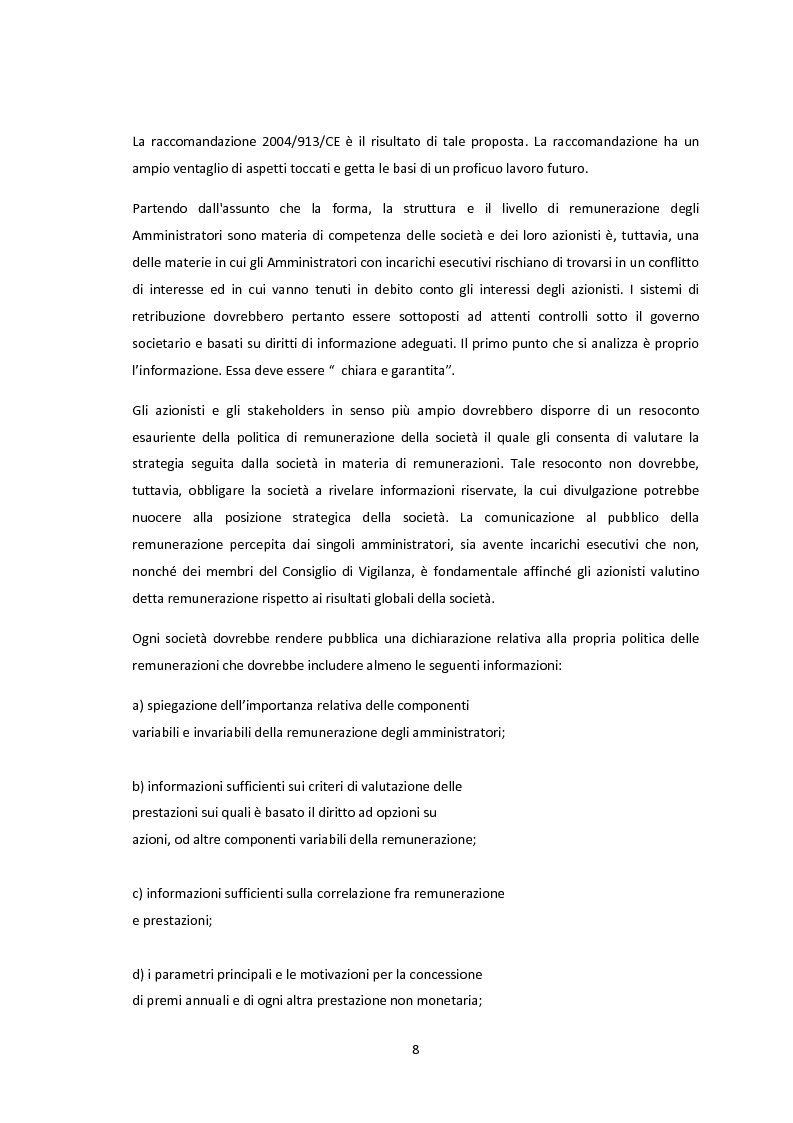Anteprima della tesi: La conformità dei sistemi di remunerazione dei top manager: un'analisi empirica, Pagina 6