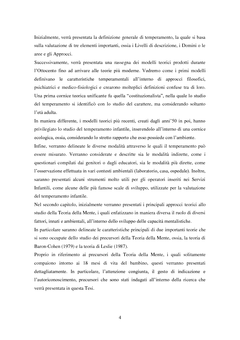 Anteprima della tesi: Differenze individuali e Teoria della Mente: il ruolo del Temperamento, Pagina 3